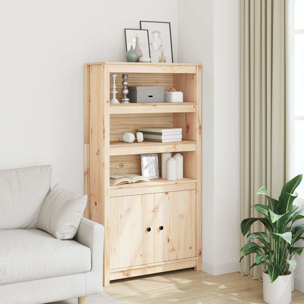 vidaXL Hoge kast 80x35x154 cm massief grenenhout