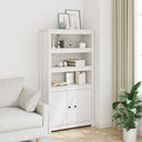 vidaXL Hoge kast 80x35x154 cm massief grenenhout