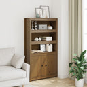 vidaXL Hoge kast 80x35x154 cm massief grenenhout