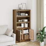 vidaXL Hoge kast 80x35x154 cm massief grenenhout