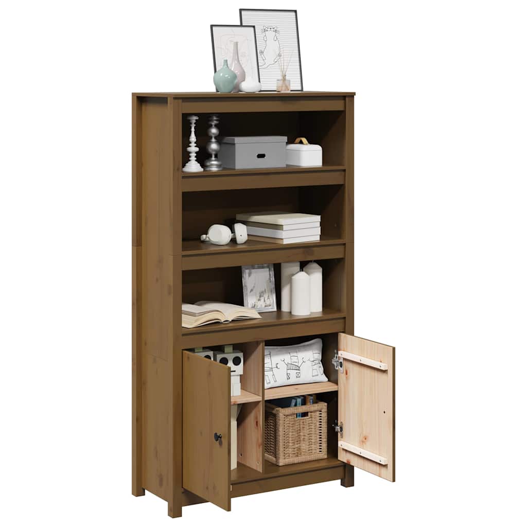 vidaXL Hoge kast 80x35x154 cm massief grenenhout