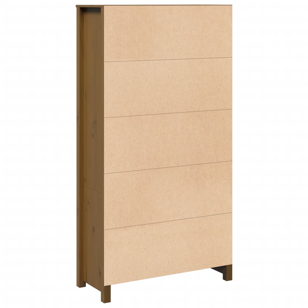 vidaXL Hoge kast 80x35x154 cm massief grenenhout