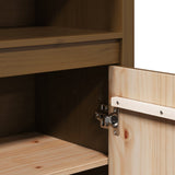 vidaXL Hoge kast 80x35x154 cm massief grenenhout