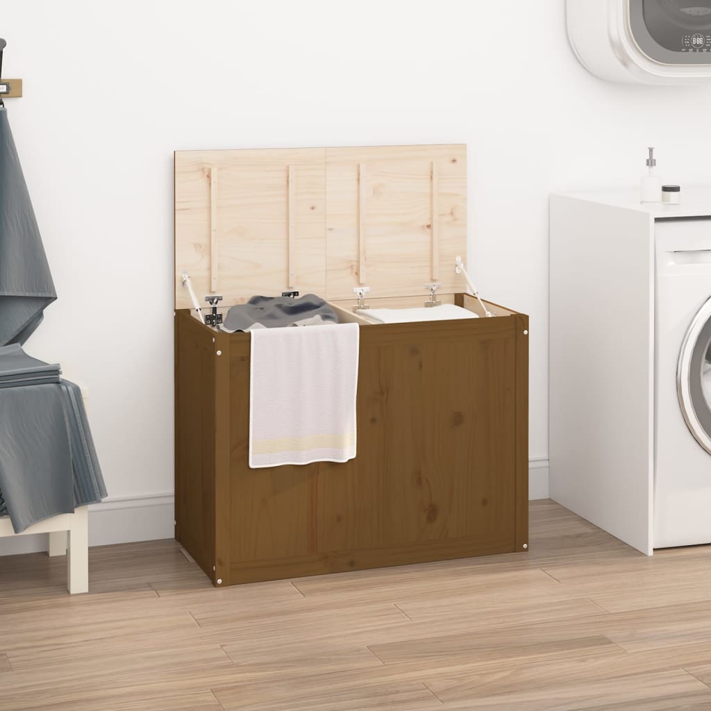 vidaXL Wasmand 44x44x66 cm massief grenenhout