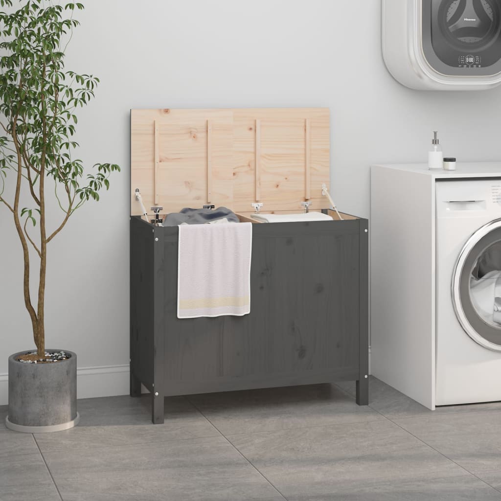 vidaXL Wasmand 44x44x76 cm massief grenenhout