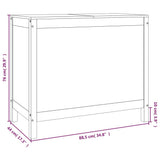 vidaXL Wasmand 44x44x76 cm massief grenenhout