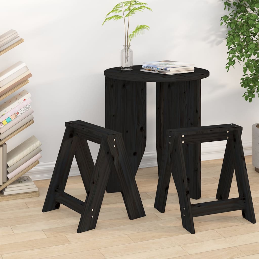 vidaXL Stools 2 pcs 40x40x45 cm solid pine wood