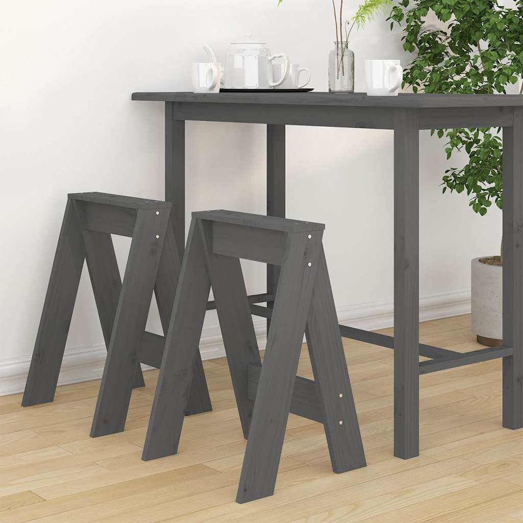 vidaXL Stools 2 pcs 40x40x45 cm solid pine wood