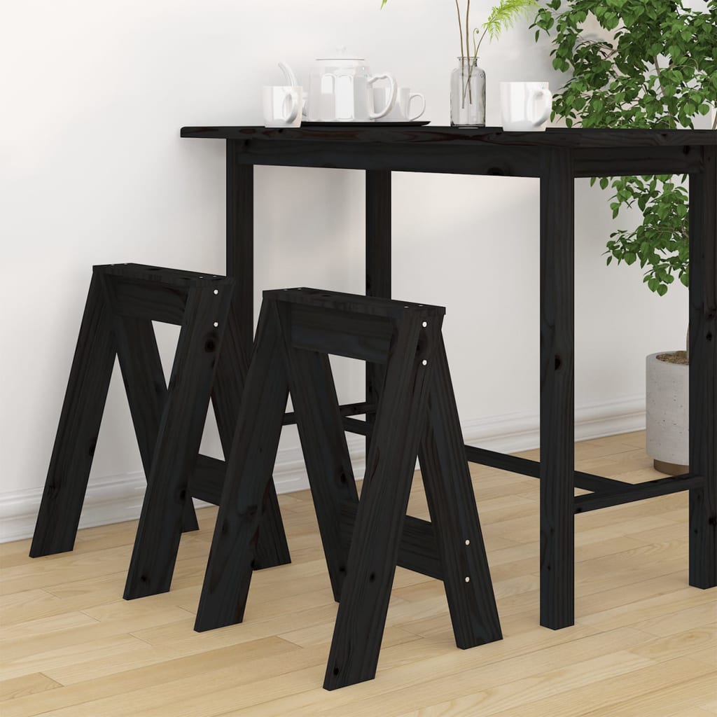 vidaXL Stools 2 pcs 40x40x45 cm solid pine wood