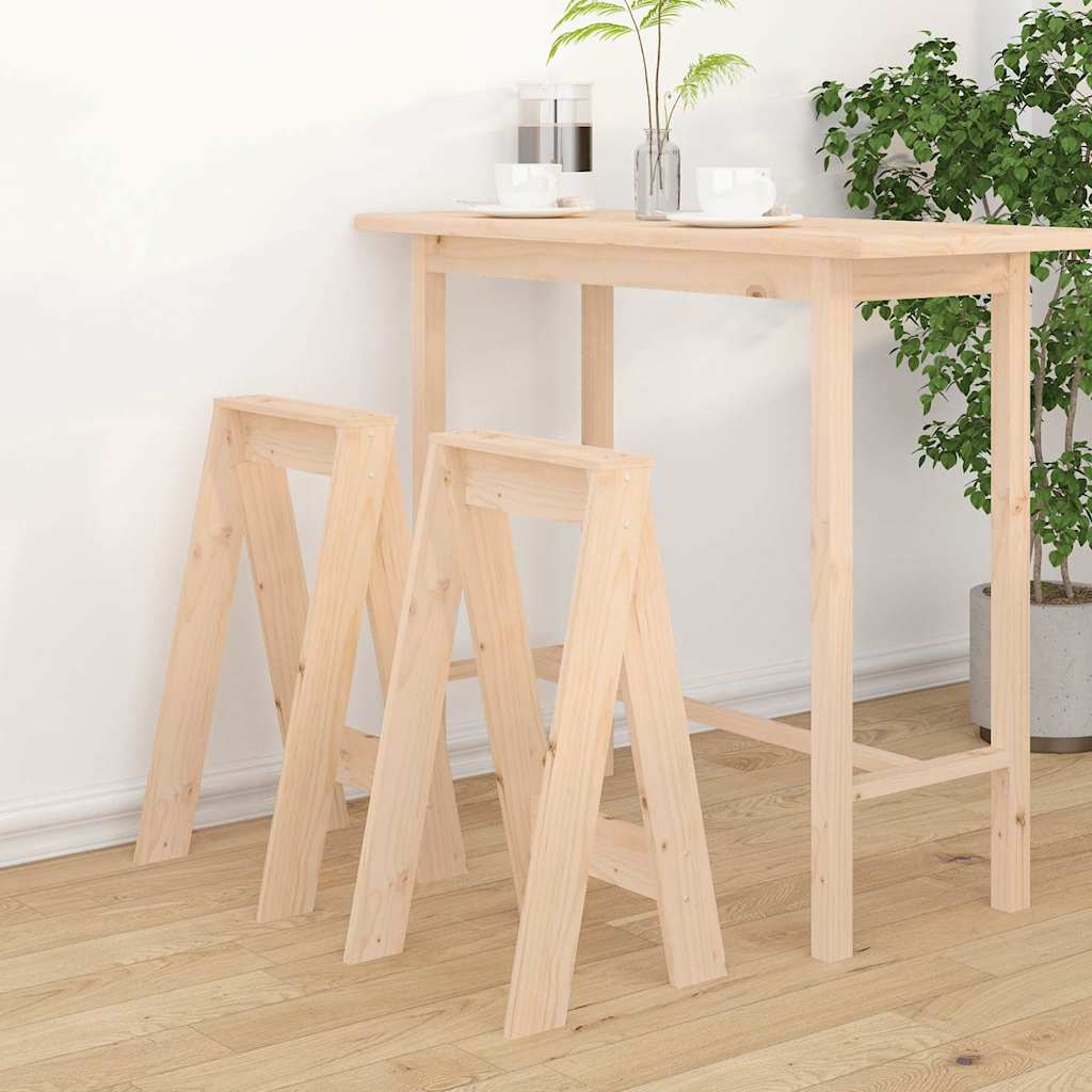vidaXL Stools 2 pcs 40x40x45 cm solid pine wood