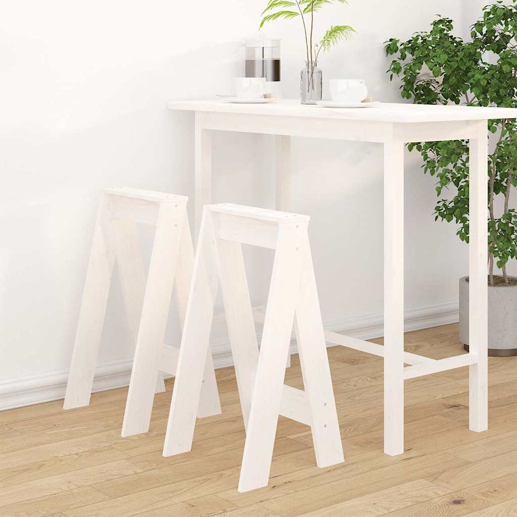 vidaXL Stools 2 pcs 40x40x45 cm solid pine wood