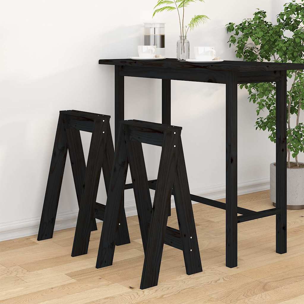 vidaXL Stools 2 pcs 40x40x45 cm solid pine wood
