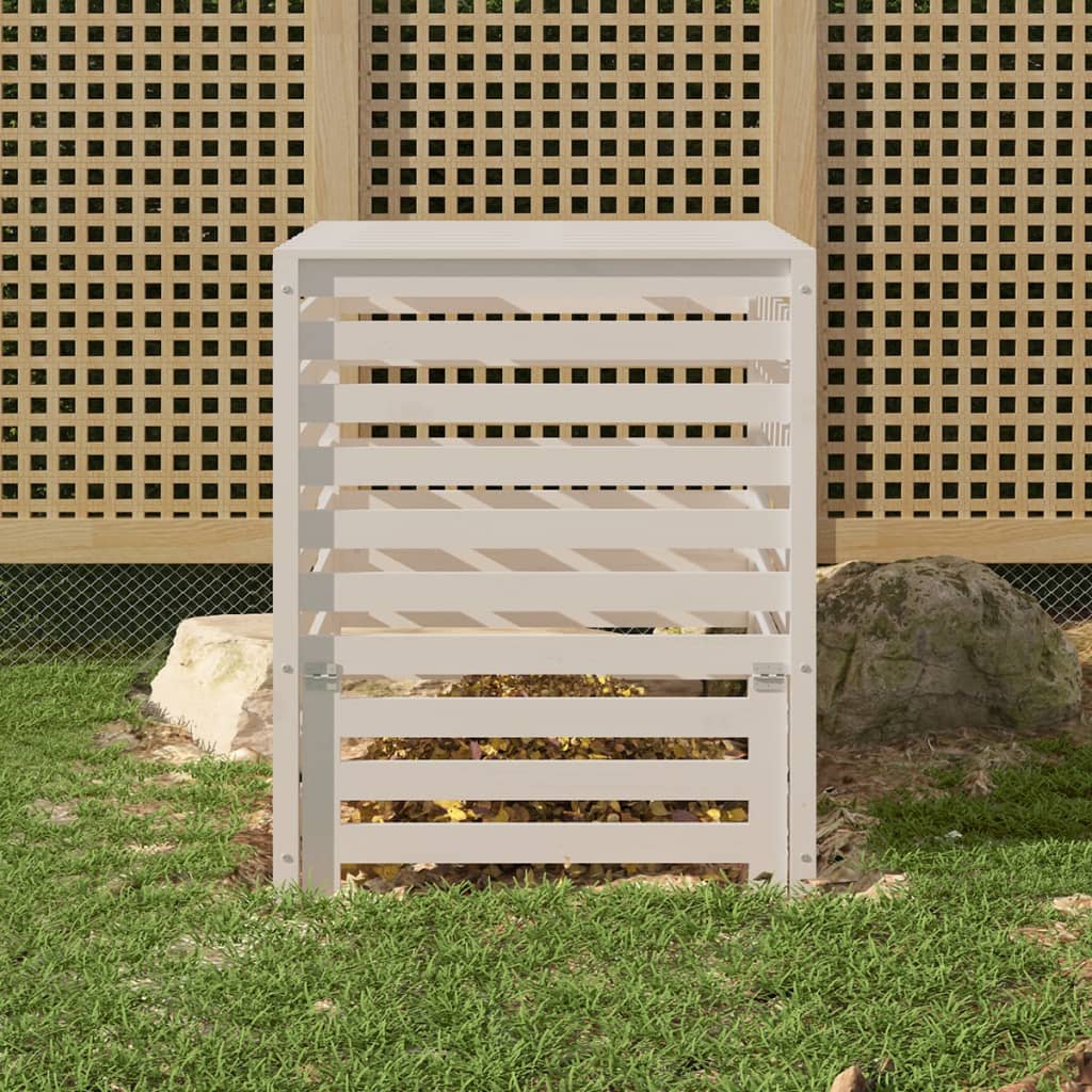 vidaXL Compostbak 63,5x63,5x77,5 cm massief grenenhout
