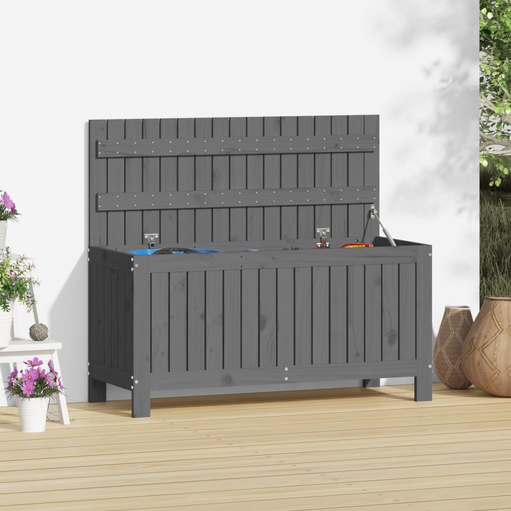 vidaXL Tuinbox 76x42,5x54 cm massief grenenhout grijs