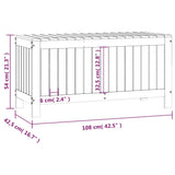 vidaXL Tuinbox 76x42,5x54 cm massief grenenhout grijs
