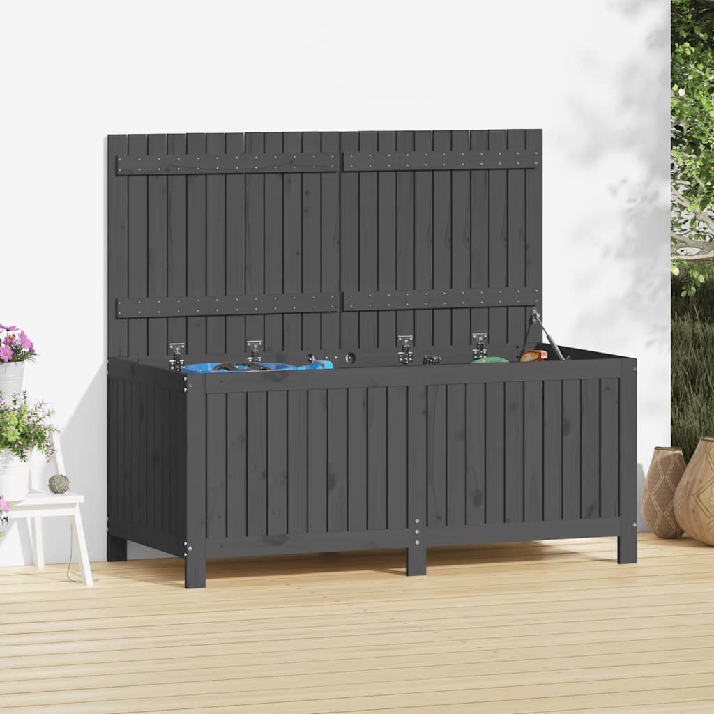 vidaXL Tuinbox 76x42,5x54 cm massief grenenhout grijs