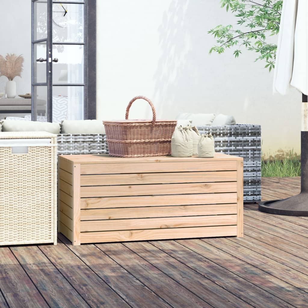 vidaXL Garden Storage Box 101x50.5x46.5 cm Solid Pine Wood