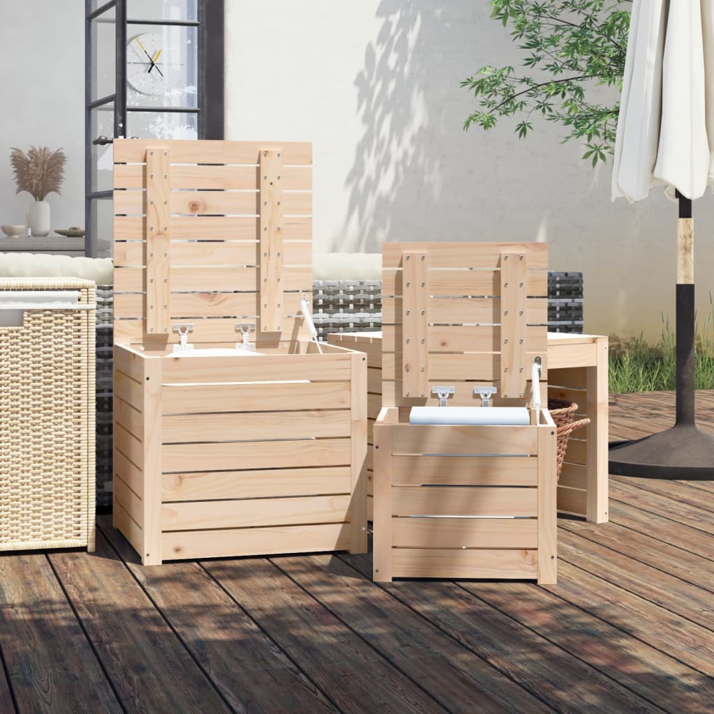 vidaXL Garden Storage Box 101x50.5x46.5 cm Solid Pine Wood