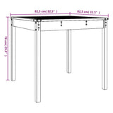 vidaXL Tuintafel 82,5x82,5x76 cm massief grenenhout