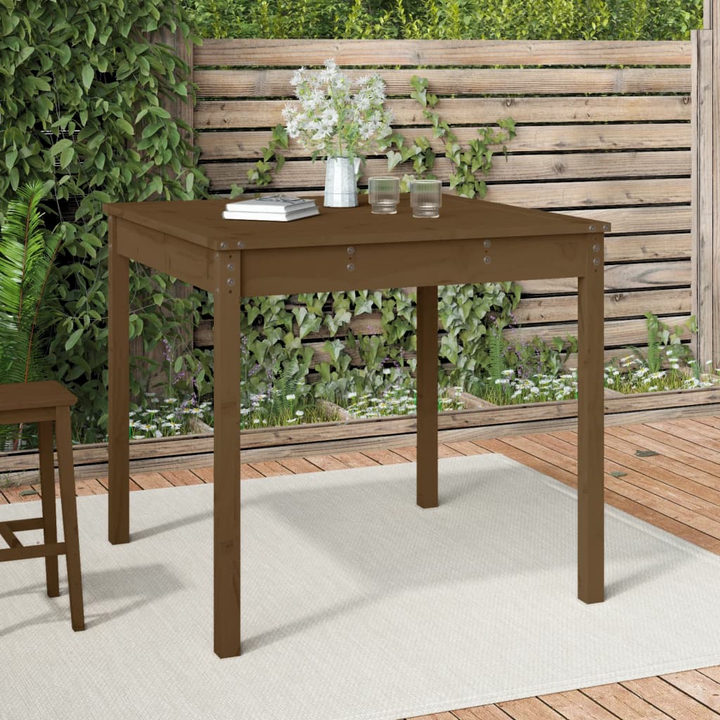 vidaXL Tuintafel 82,5x82,5x76 cm massief grenenhout