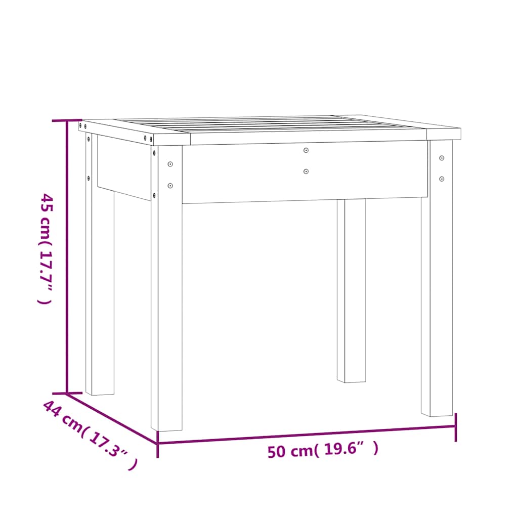 vidaXL Tuinbank 50x44x45 cm massief grenenhout