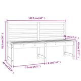 vidaXL Tuinbank 109 cm massief grenenhout