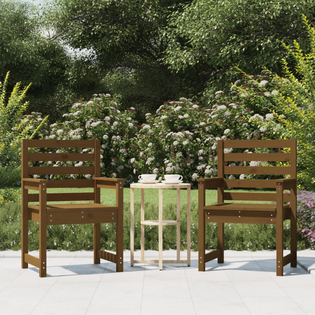 vidaXL Tuinstoelen 2 st 50x48x91,5 cm massief grenenhout