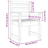 vidaXL Tuinstoelen 2 st 50x48x91,5 cm massief grenenhout
