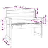 vidaXL Tuinbank 109x48x91,5 cm massief grenenhout
