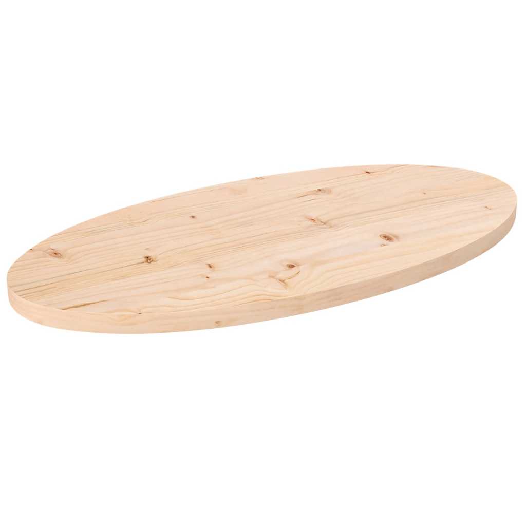 vidaXL Tafelblad ovaal 60x30x2,5 cm massief grenenhout
