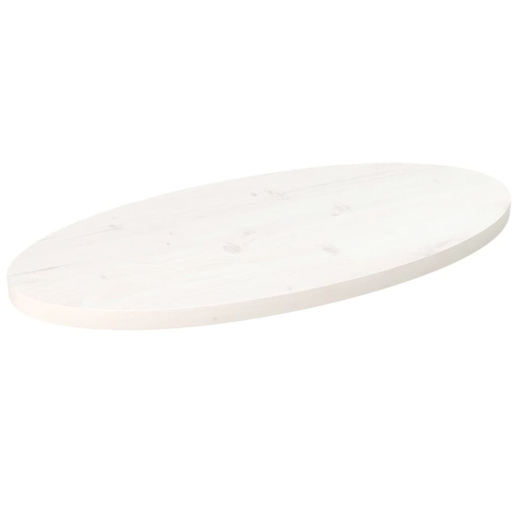 vidaXL Tafelblad ovaal 60x30x2,5 cm massief grenenhout