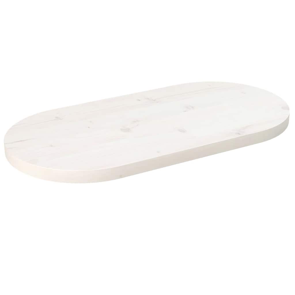 vidaXL Tafelblad 60x30x2,5 cm massief grenenhout ovaal