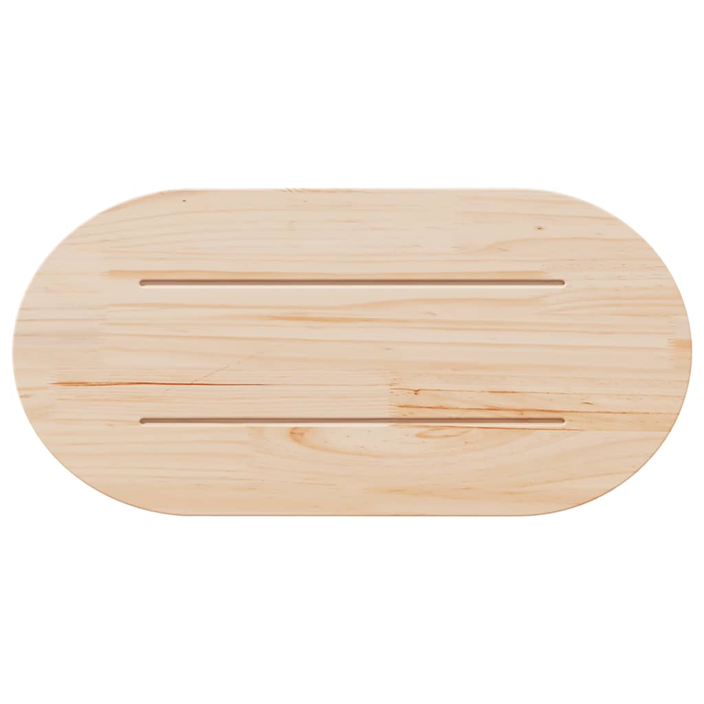 vidaXL Tafelblad 60x30x2,5 cm massief grenenhout ovaal