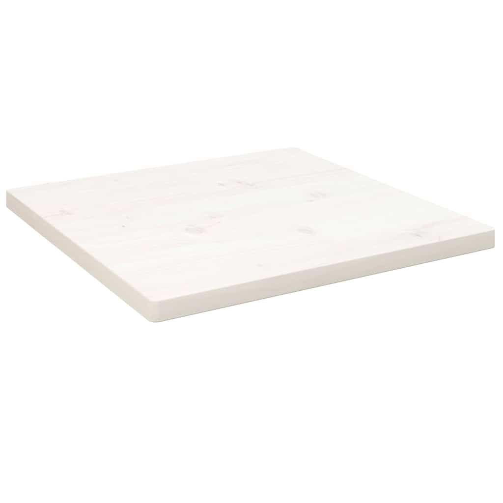 vidaXL Tafelblad vierkant 40x40x2,5 cm massief grenenhout wit