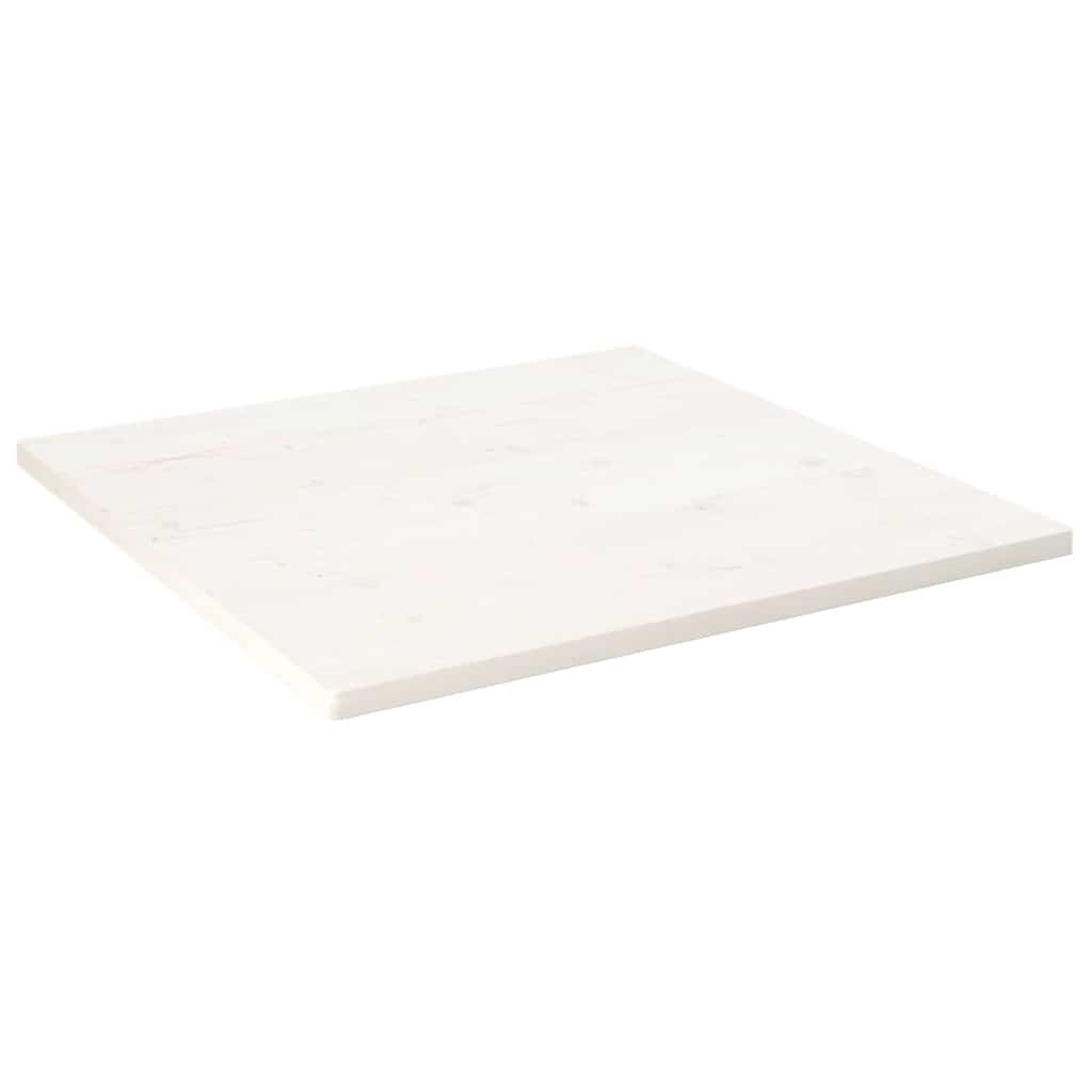 vidaXL Tafelblad vierkant 40x40x2,5 cm massief grenenhout wit