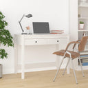 vidaXL Bureau met lades 100x50x78 cm massief grenenhout