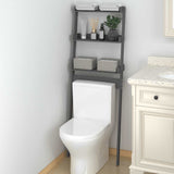 vidaXL Toiletrek 63,5x32x179 cm massief grenenhout wit