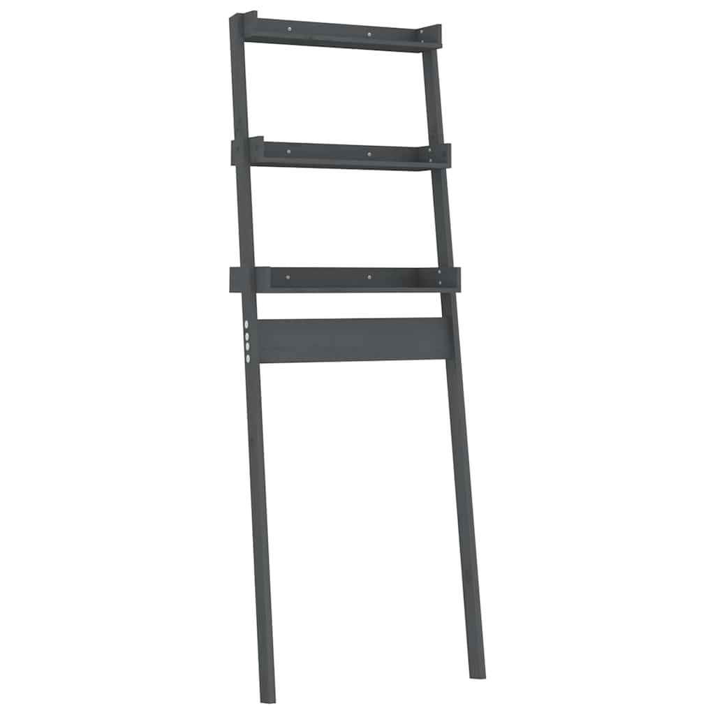 vidaXL Toiletrek 63,5x32x179 cm massief grenenhout wit