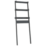 vidaXL Toiletrek 63,5x32x179 cm massief grenenhout wit