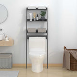 vidaXL Toiletrek 63,5x32x179 cm massief grenenhout wit