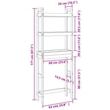 vidaXL Toiletrek 63x26x171 cm massief grenenhout