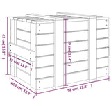 vidaXL Opbergbox 58x40,5x42 cm massief grenenhout