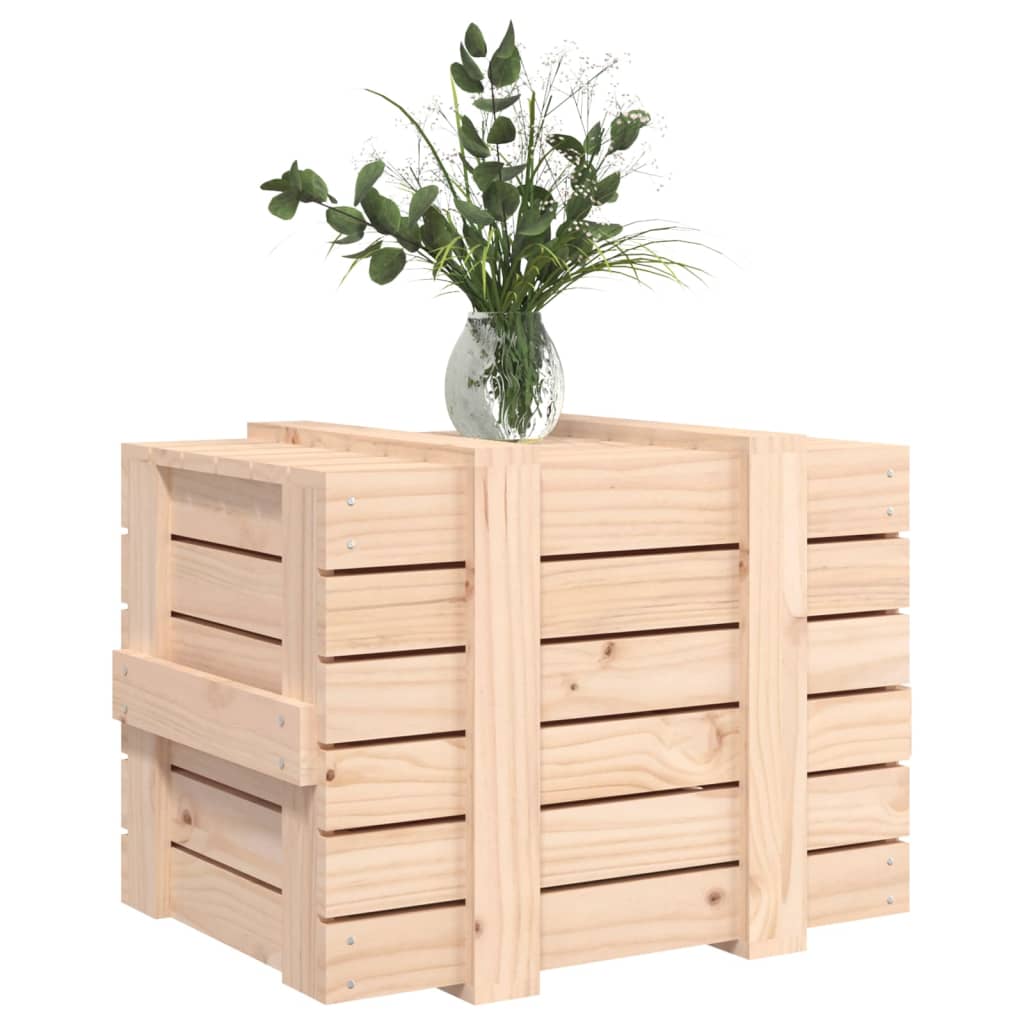 vidaXL Opbergbox 58x40,5x42 cm massief grenenhout