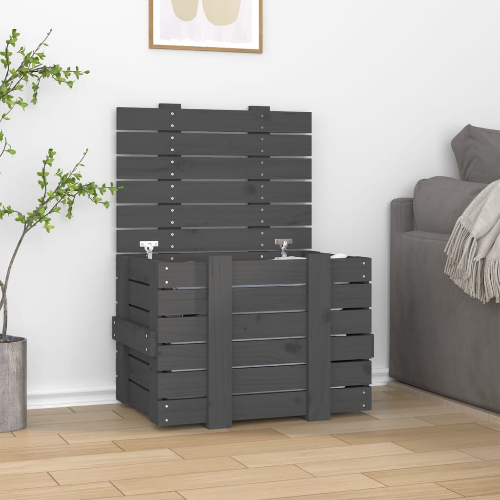 vidaXL Opbergbox 58x40,5x42 cm massief grenenhout