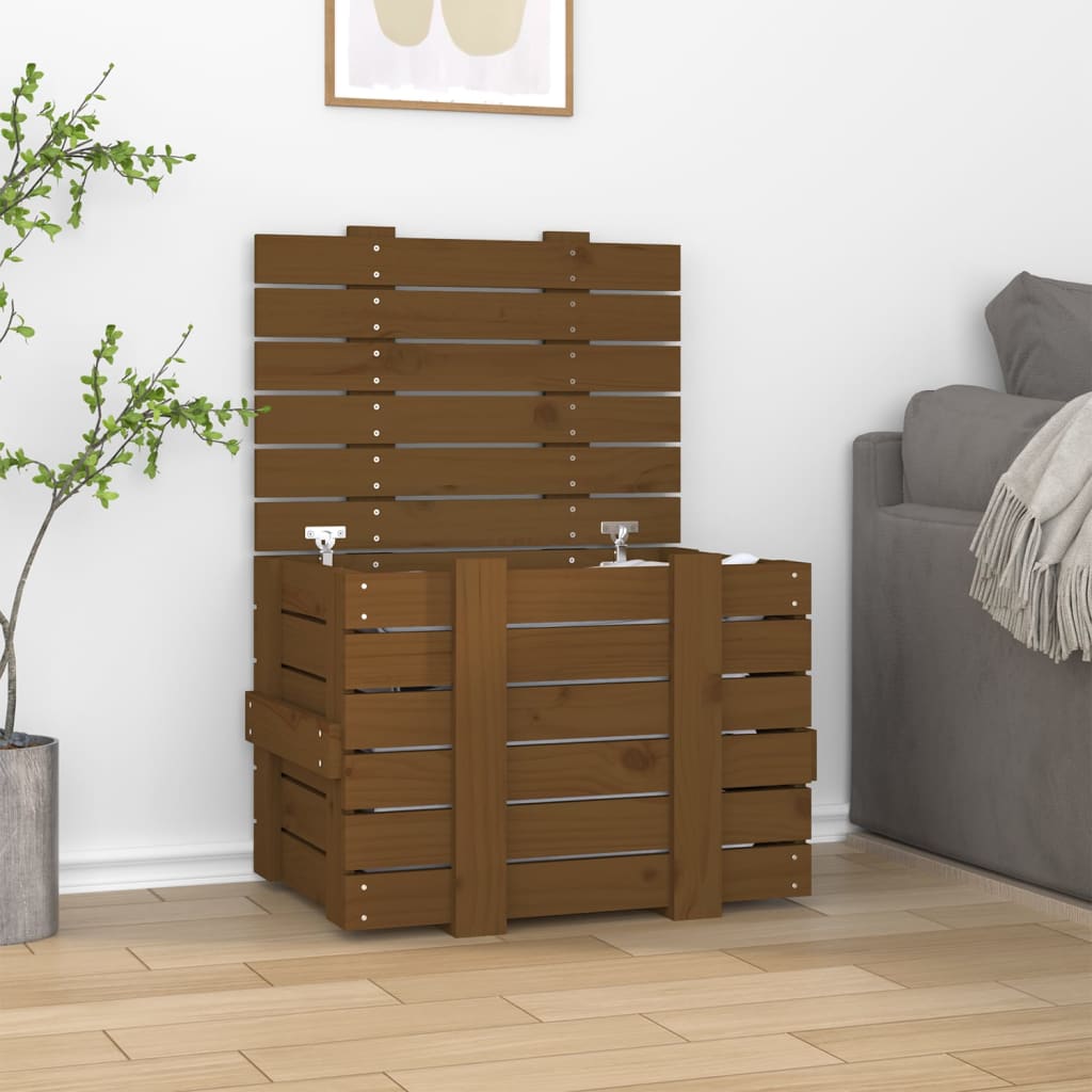 vidaXL Opbergbox 58x40,5x42 cm massief grenenhout