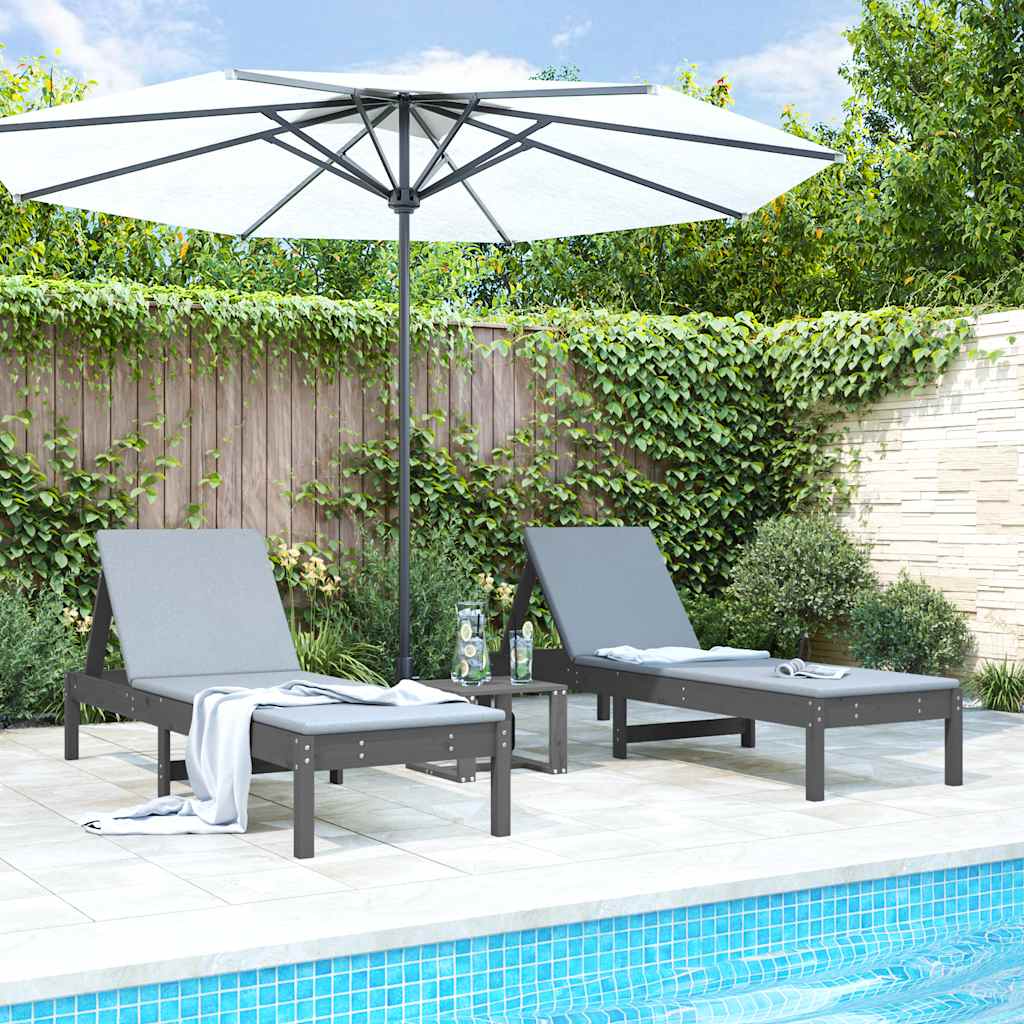 vidaXL Ligstoel 199,5x60x74 cm massief grenenhout