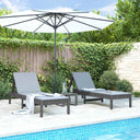 vidaXL Ligstoel 199,5x60x74 cm massief grenenhout