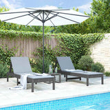 vidaXL Ligstoel 199,5x60x74 cm massief grenenhout
