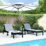 vidaXL Ligstoel 199,5x60x74 cm massief grenenhout