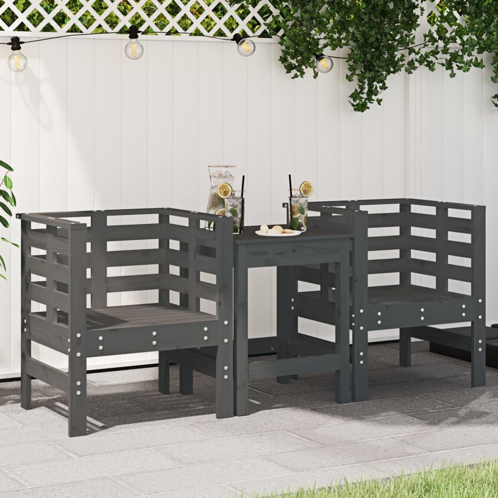vidaXL Tuinstoelen 2 st 61,5x53x71 cm massief grenenhout